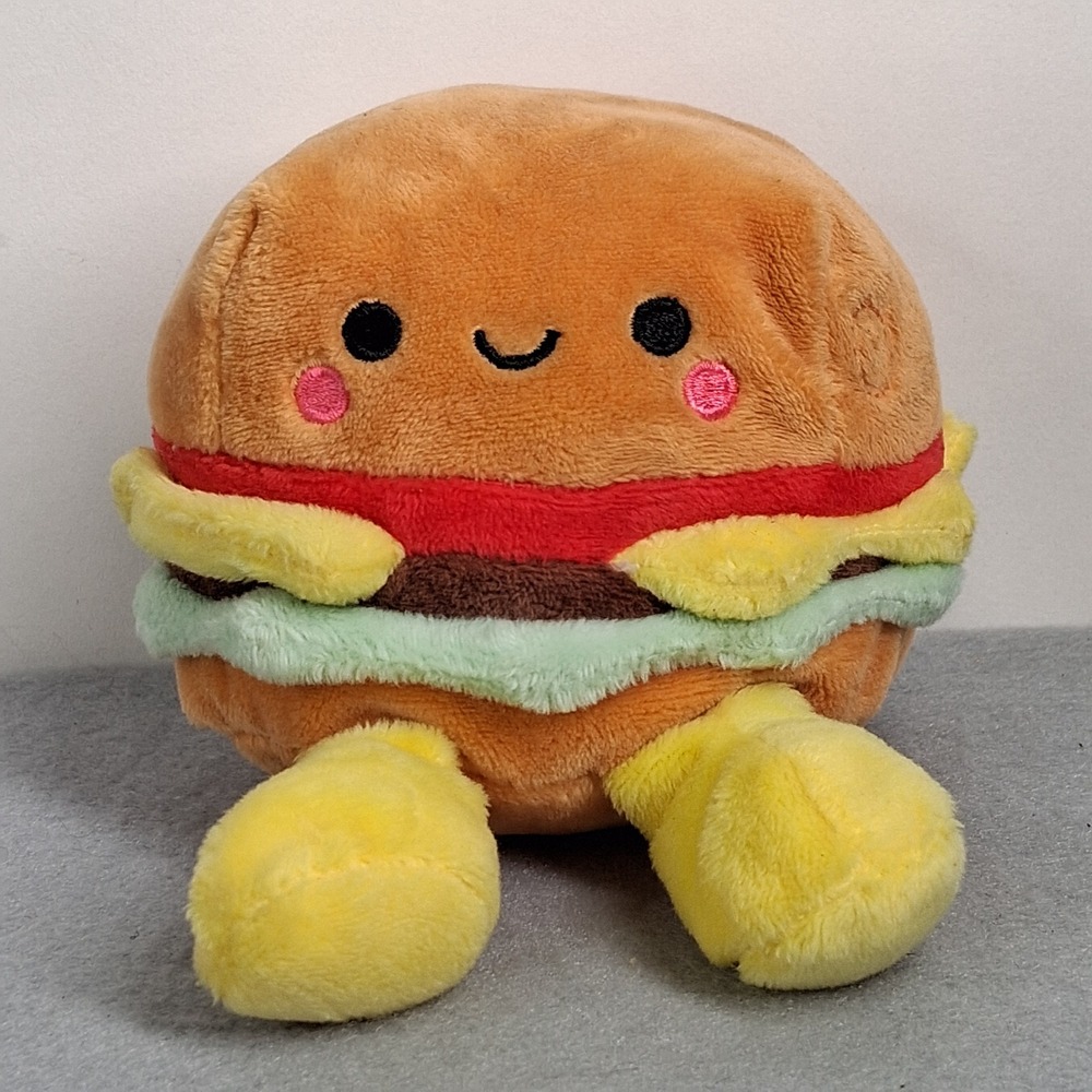 Hallmark Plush Burger Stuffed Animal Toy 5 Inch Kawaii Foodie Gift Small Cute
